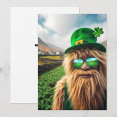 Een Ierse Sasquatch Feestdagenkaart (Voorkant / Achterkant)