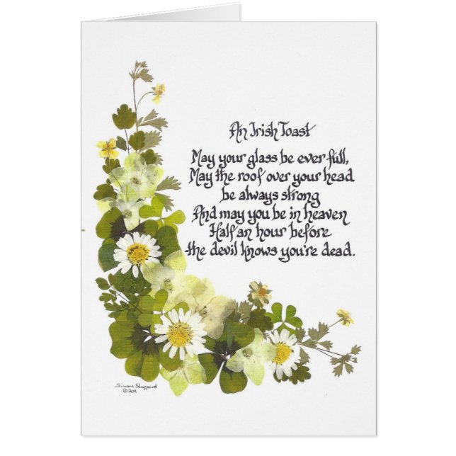 Een Ierse Toast. (Voorkant)