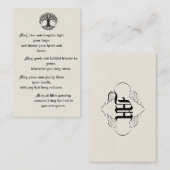 Een Ierse zegenbank bevoordeelt Kaart met monogram Visitekaartje (Voorkant / Achterkant)