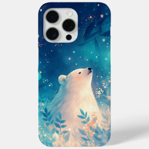 Een ijsbeer in een wonderlijke fantasiewereld iPhone 15 pro max hoesje