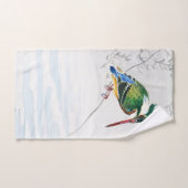Een ijsvogel - Ohara Koson - vogelkunst Handdoek (Handdoek)