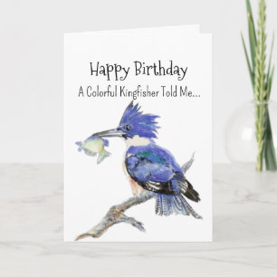 Een IJsvogel Persoonlijkheid Verjaardag Pretvogel Kaart
