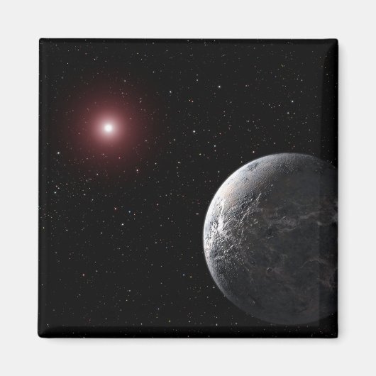 Een ijzige of rotsachtige planeet rond een schemer magneet (Voorkant)