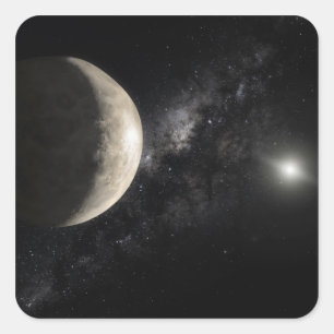 Een illustratie van Makemake Vierkante Sticker