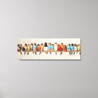 Een  illustratiewandkunst van de Vogelstand Canvas Afdruk