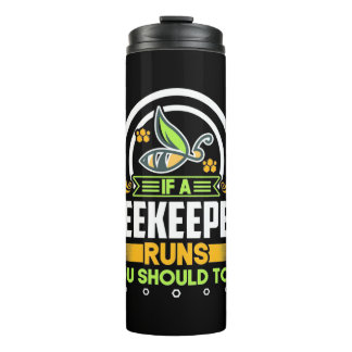 Een imker die je te goed zou moeten gebruiken thermosbeker