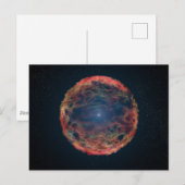 Een impressie van de kunstenaar van de supernova 1 briefkaart (Voorkant / Achterkant)