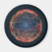 Een impressie van de kunstenaar van de supernova 1 magneet (Voorkant)