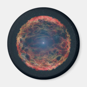 Een impressie van de kunstenaar van de supernova 1 magneet