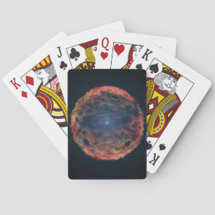 Een impressie van de kunstenaar van de supernova 1 pokerkaarten