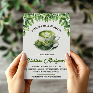 Een in de hemel gemaakte Matcha Bruidsdouche Kaart