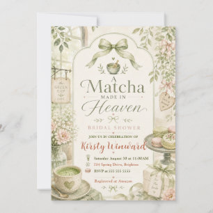 Een in de hemel gemaakte Matcha Bruidsdouche Kaart
