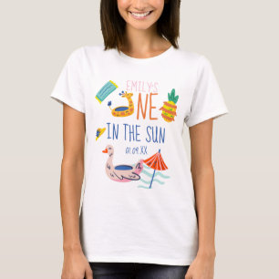 Eén in de zon eerste verjaardagsfeestje zwembad te t-shirt