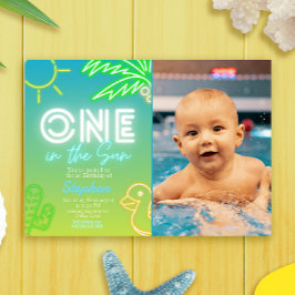 Een in de zon - Poolfeest Kaart