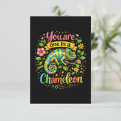 Eén in een Kameleon Bedankkaart (Staand voorkant)