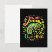 Eén in een Kameleon Bedankkaart (Voorkant / Achterkant)
