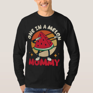 Een in een meloen mama groot fruit watermeloen t-shirt