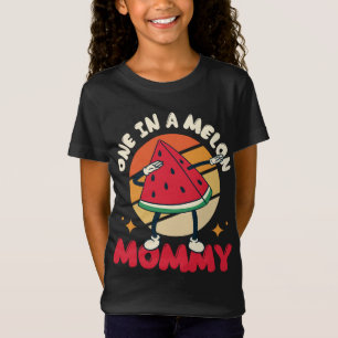 Een in een meloen mama groot fruit watermeloen t-shirt