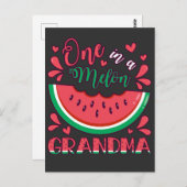 Eén in een Meloen Oma Verjaardagsfeestje Briefkaart (Voorkant / Achterkant)