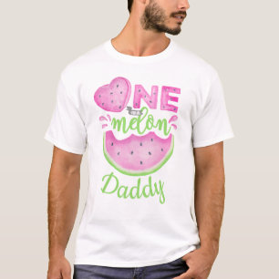 Een in een meloen papa watermeloen 1e verjaardagsf t-shirt