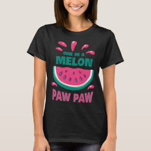 Een in een meloen paw watermeloen familie matching t-shirt