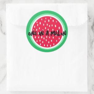 Eén in een meloen ronde sticker