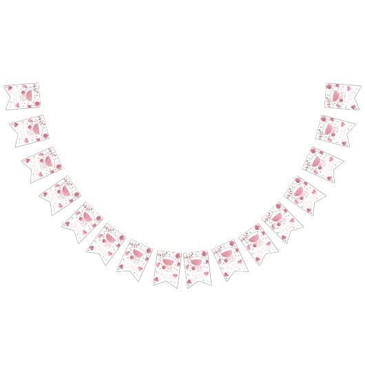 Een in een meloen Schattige Watermelon Meisje 1e V Vlaggetjes (Alle)