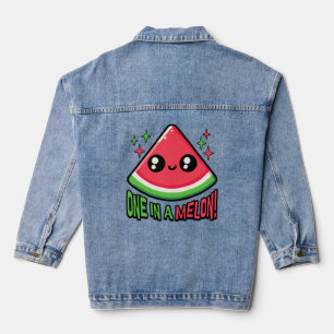Eén in een meloen! Schattigee Watermeloen Pun Denim Jacket