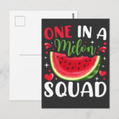 Een in een Meloen Squad B-Day Feestje Briefkaart (Voorkant / Achterkant)