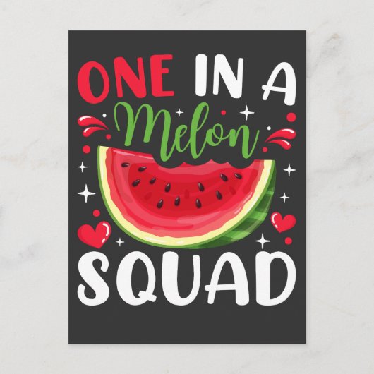 Een in een Meloen Squad B-Day Feestje Briefkaart (Voorkant)