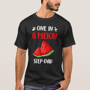 Een in een meloen stap vader watermeloen verjaarda t-shirt
