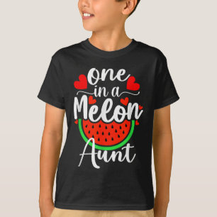 Eén in een meloen tante watermeloen zomer tante t-shirt