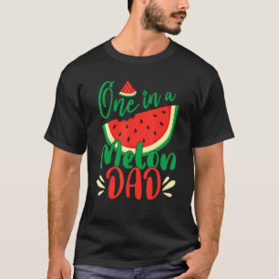 Een in een meloen vader watermeloen verjaardag vad t-shirt