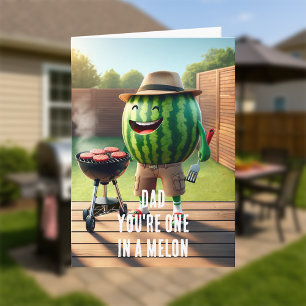Een in een meloen Vaderdag grillen Kaart