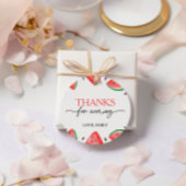 Een in een meloen verjaardag watermeloen dank je bedankjes labels