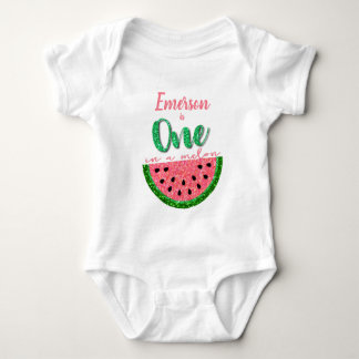 Een in een meloen, Watermeloen onsie, Verjaardag S Romper