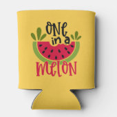 Een in een meloen Watermeloen Pun Blikjeskoeler (Achterkant)