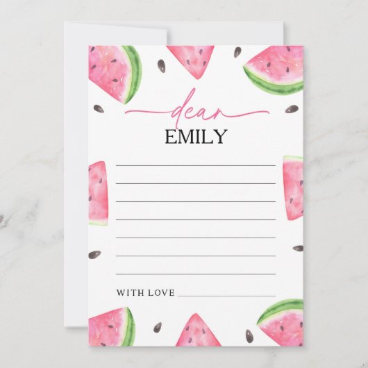 Een in een meloen watermeloen tijd capsule Kaart (Voorkant)