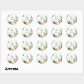 Een in een meloen Watermelon Waterverf 1e Verjaard Ronde Sticker (Vel)
