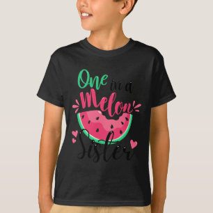 Een in een meloen zusje Zomer Verjaardagsfeestje M T-shirt