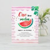Eén in een Melon Birthday Kaart (Staand voorkant)