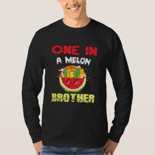 Een in een Melon Brother Watermeloen familie T-shirt