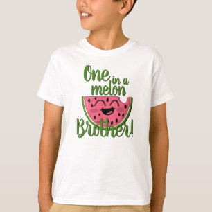 Eén in een Melon Brother Watermelon First Birthda T-shirt