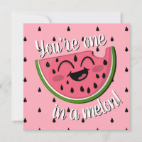 Eén in een Melon Cute Watermelon Pink Birthday