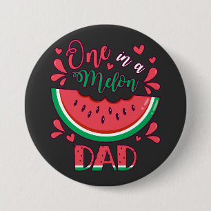 Een in een Melon Dad B-Day Party Round Ronde Button 7,6 Cm
