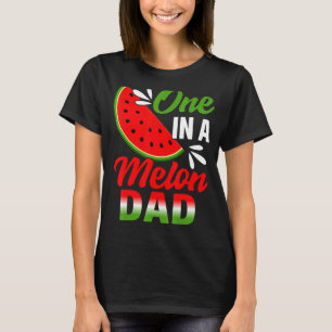 Een in een Melon Dad Watermelon Family Birthday Pa T-shirt