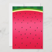 Eén in een Melon eerste verjaardagsuitnodiging hel Kaart (Achterkant)