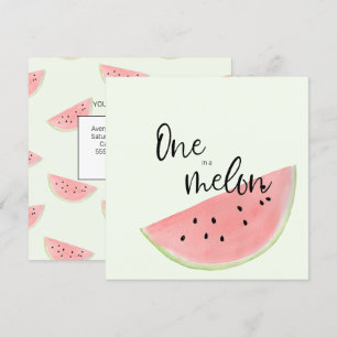 Eén in een Melon First Birthday Card voor Jongen o Kaart
