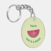 Een in een Melon Funny Cute Kawaii Watermeloen Sleutelhanger (Voorkant Links)