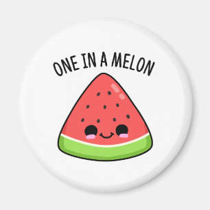 Een in een Melon Funny Watermelon Pun Magneet